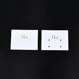 Cartes d'affichage de bijoux en carton rectangle, pour boucle d'oreille, étiquettes volantes de bijoux, mot chaud