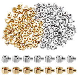 100 шт. 2 цвета латунных обжимных бусин, колонка