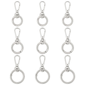 9 шт. 3 пружинные кольца из сплава, с карабинами из сплава
