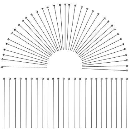 400шт. 304 штифты с шаровой головкой из нержавеющей стали