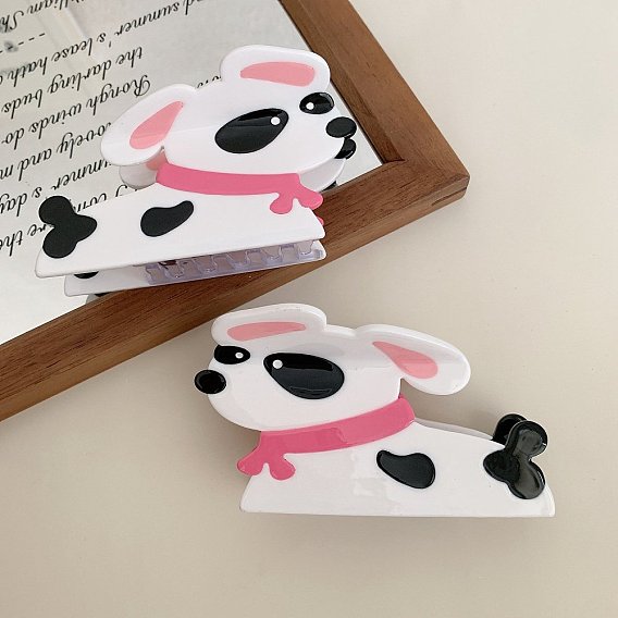 Заколки для волос с когтями из ацетата целлюлозы (смола), собака, аксессуары для волос для женщин и девочек