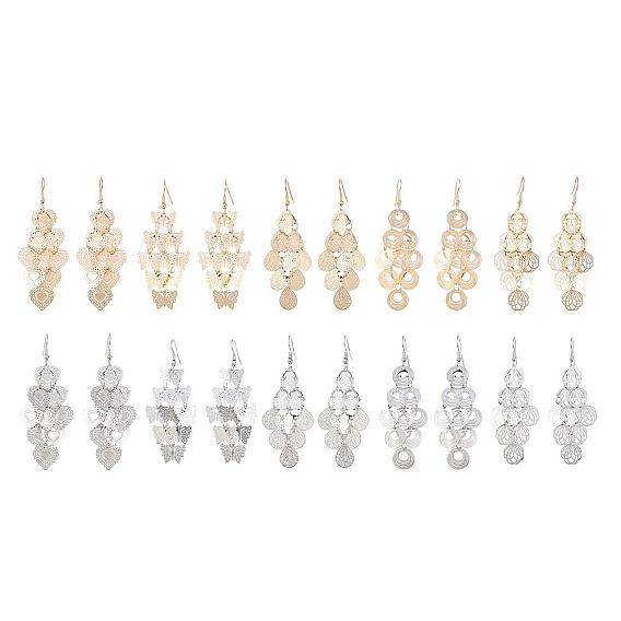 Латунь болтаться серьги, серьги с железными крючками