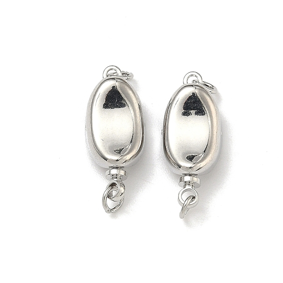 Застежки латунные коробки, долговечный, стойки покрытие, 1 нитей, 2-луночное, овальные