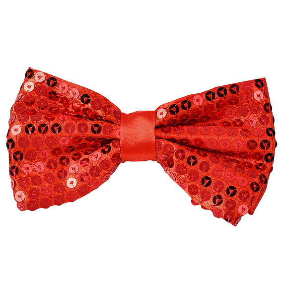 2шт. регулируемые галстуки-бабочки с пайетками, с полиэстеровой лентой и железной фурнитурой