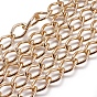 Twist Rhombus Aluminum Chains, Unwelded, Oxidated in Golden