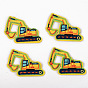 Computerized Embroidery Cloth Iron on/Sew on Patches, Appliques, Costume Accessories, Navvy Loader
