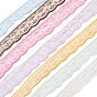 Polyester Lace Ribbon, Wavy Trim, Flower, for Jewelry Making