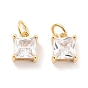 Colgantes de cristal de bronce, con anillo de salto, plaza