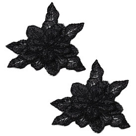 2Ткань с трубчатым бисером, жемчужным бисером и пайетками, аксессуары для костюма, цветок