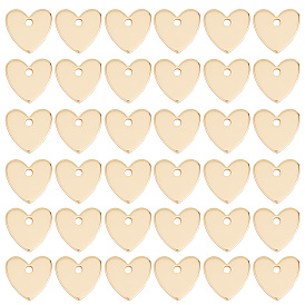 50 шт. Латунные подвески, без никеля , сердце