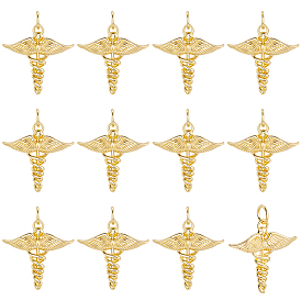12 латунные подвески шт., ангел, стойки покрытие, долговечный, без свинца и без кадмия, с целью перехода в кольце