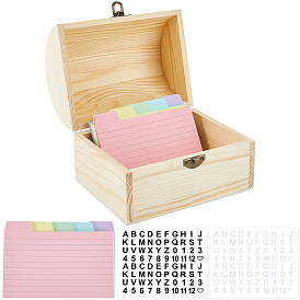 50 листы бумаги стикеры, наклейки с наклейками, для офисного школьного чтения, прямоугольные, В комплекте: 1деревянная коробка и 2шт. самоклеящихся полипропиленовых наклеек., Этикетка наклейка