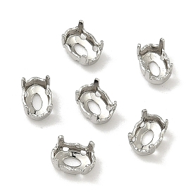 Овальные латунные шпильки для пришивания, настройки когтей для остроконечных страз, настройки открытой спины, долговечный, стойки покрытие