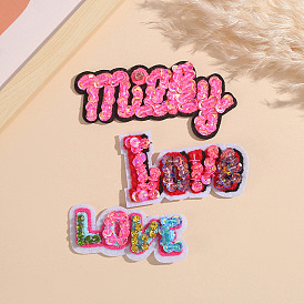 Handmade diy cartoon letter cloth stickers accessories trendy brand hat bags embroidery stickers clothing shoes accessories