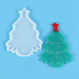 Moldes de silicona para exhibición de árboles de Navidad., moldes de resina, para la fabricación artesanal de resina uv y resina epoxi
