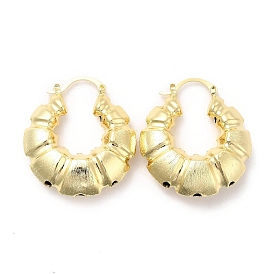 Moon Brass Hoop Earrings for Women