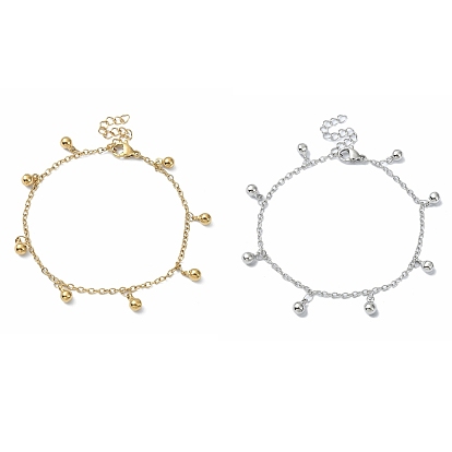 304 женские браслеты с круглыми шариками из нержавеющей стали