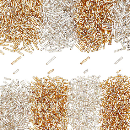 1600шт 8 стиль стеклянные витые стеклярусные бусины, металлических цветов