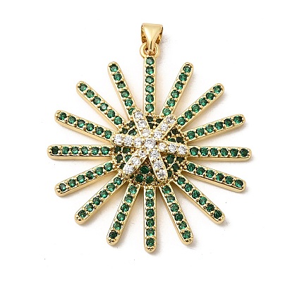 Латунные микро проложить кубического циркония подвески, долговечный, стойки покрытие, без свинца и без кадмия, солнечные чары