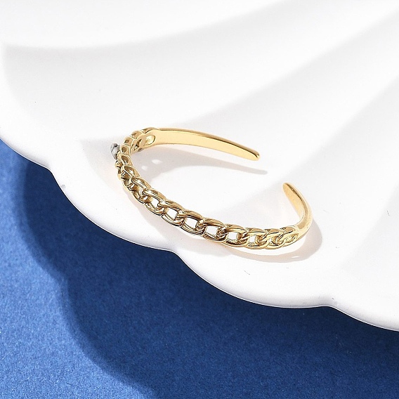 304 открытая манжета из нержавеющей стали для женщин, золотые