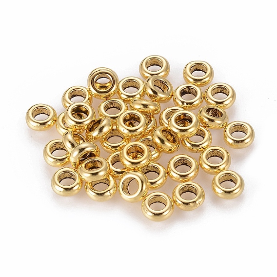 Alloy Spacers Beads, Rondelle, Lead Free and Cadmium Free
