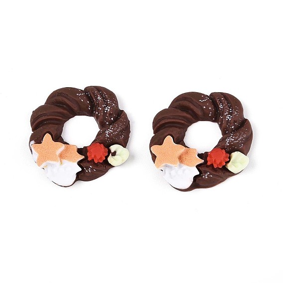 Непрозрачные кабошоны из смолы, пончик