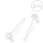 Hypoallergenic Bioceramics Zirconia Ceramic Earring Settings, for Half Drilled Beads, No Fading and Nickel Free