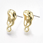 Alloy Stud Earring Findings, with Steel Pins, with Loop