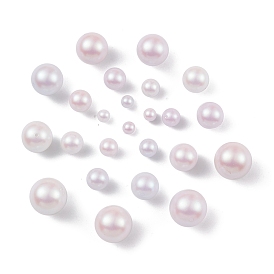 Cuentas de plástico pom, perlas de imitación, centro perforado, rondo