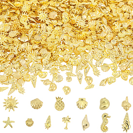 1300 шт 13 стили латунные кабошоны, ногтей декоративные аксессуары, разнообразные