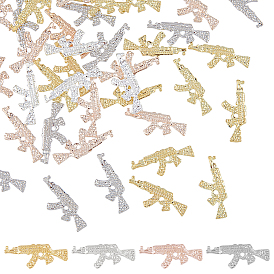 80шт 4 цвета цинковый сплав кабошоны, ногтей декоративные аксессуары, пистолет