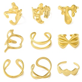 304 открытые манжеты из нержавеющей стали для женщин, нерегулярный