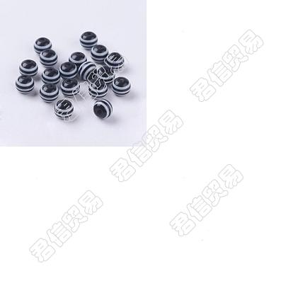 Striped Resin Beads, Round
