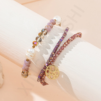 Colorful Crystal Bracelet - Bohemian Style, Fashionable Beaded Bangle, Elegant Jewelry.