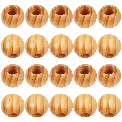 Cuentas de madera de pino, rondo