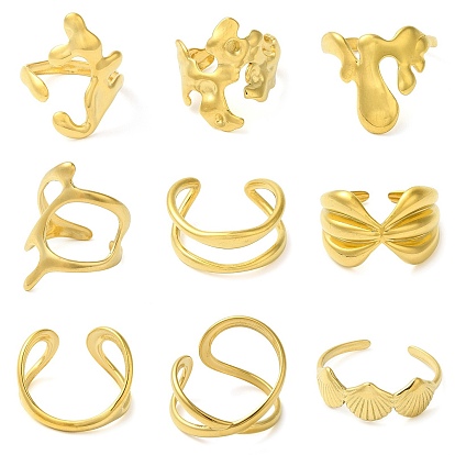 304 открытые манжеты из нержавеющей стали для женщин, нерегулярный