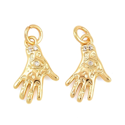 Латунные микро проложить кубического циркония прелести, рука с оберегами от сглаза, без свинца и без кадмия, стойки покрытие, долговечный