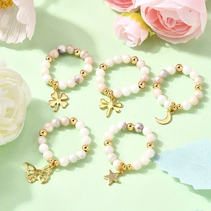 5шт. кольца из натурального персидского нефрита, разнообразные, нержавеющей стали