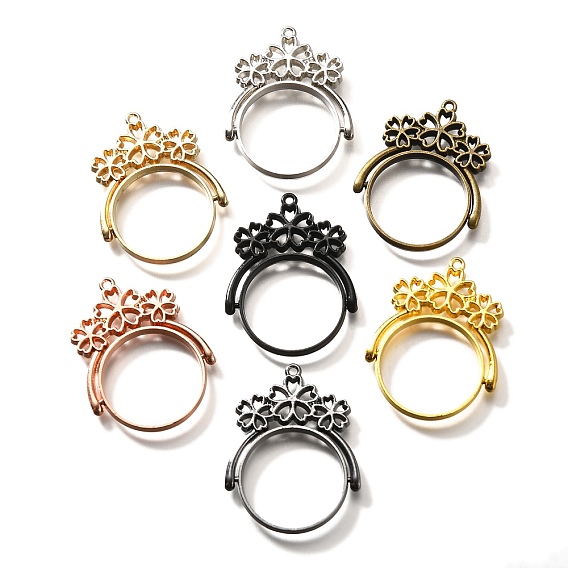 Подвесные подвески из сплава, для diy уф смолы, эпоксидная смола, без кадмия, без никеля и без свинца, плоские круглые с цветком