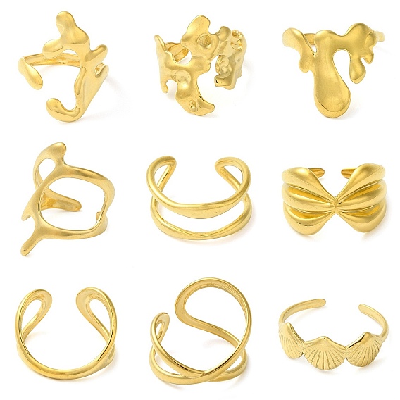 304 открытые манжеты из нержавеющей стали для женщин, нерегулярный