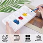 Painting Supplies, with Plastic Imitation Ceramic Palettes, Rectangular Watercolor Oil Palettes & Art Brushes Pen