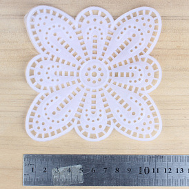 Hoja de lona de malla de plástico en forma de mariposa, para bolso de tejer diy proyectos de ganchillo accesorios