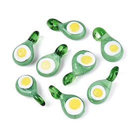 Подвески лэмпворк ручной работы, авокадо