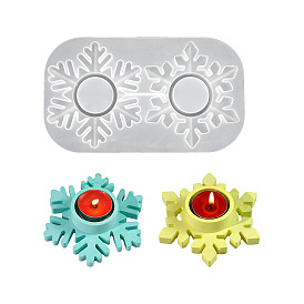 DIY Candle Holder Silicone Molds, for Candle Making, Snowflake