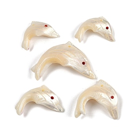 Natural Shell Pendants, Fish Charms