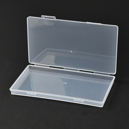 Rectangle Polypropylene(PP) Plastic Boxes, Bead Storage Containers, with Hinged Lid