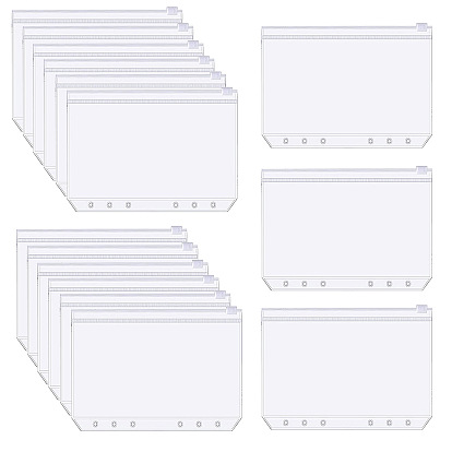 Карманы на молнии, 6-кольцевой держатель для пакетов, папки на молнии с вкладными листами, прямоугольные