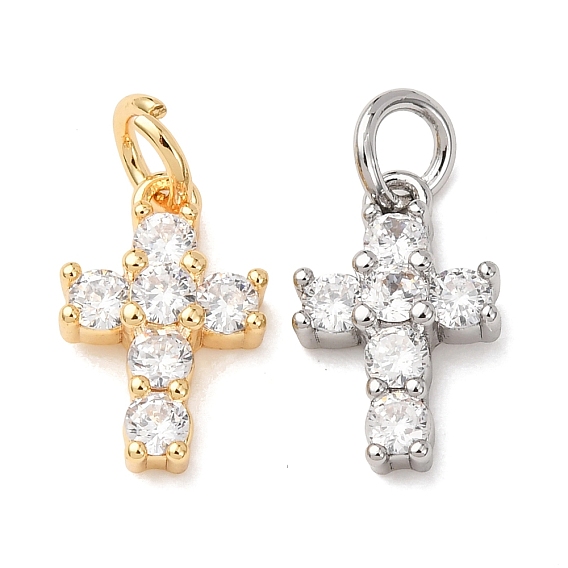Латунные микро проложить кубического циркония подвески, крест прелести, с целью перехода в кольце, стойки покрытие, долговечный