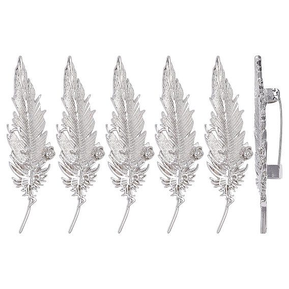 Броши из сплава для одежды рюкзака, перо