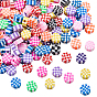 300 perles d'argile polymère faites à la main, plat rond